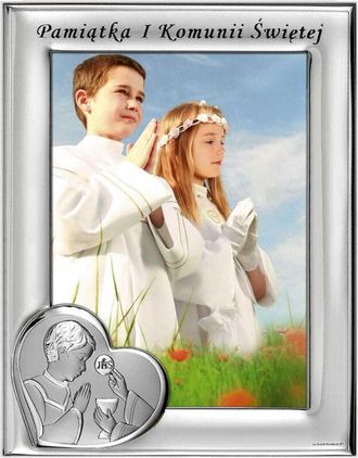 OEM Marco De Fotos De Plata Para Ni&ntilde;o, Recuerdo De Comuni&oacute;n, 13 X 17 Cm