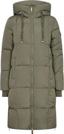 Mos Mosh Lange Donsjas Nova Square Tea - Dames - Dons jassen - Groen - XS - Polyester - Jassen