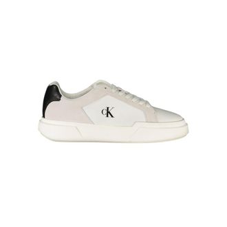 Calvin Klein Bianco Leren Heren Sneakers
