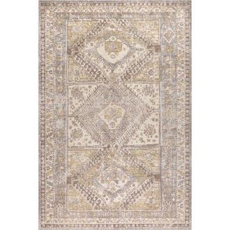 Jonathan Y Designs Darija Ornate Geometric Medallion Area Rug in Gray at Nordstrom, Size 5Ft 0In X 8Ft 0In