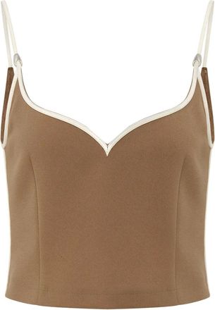 Paris Georgia Top Heart con dettaglio - Marrone