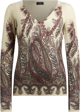 Etro Maglione con stampa paisley - Bianco
