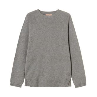Twinset Pullover Trui - Dames - Ronde hals truien - Grijs - XS - Truien & Vesten