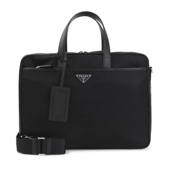 Prada Tassen, Heren, Zwart, ONE Size, Nylon, Re-Nylon Aktetas