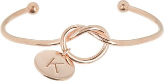 Meshmerise Love Knot Initial Bracelet in Rose-K at Nordstrom Rack