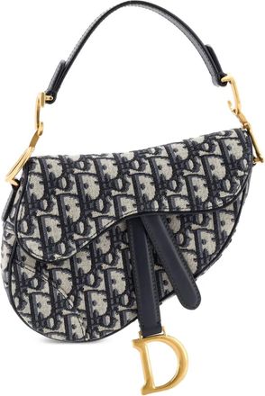 Dior Saddle Handbag Oblique Canvas Mini shoulder bag - Blue