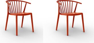 Resol Sillas Woody Resol Pl&aacute;stico Rojo (pack De 2)