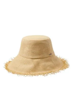 Brixton Alice Packable Straw Bucket Hat in Tan at Nordstrom Rack, Size X-Small/small