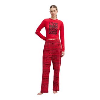 Juicy Couture Ive Been Good Pyjama Set - Dames - Pyjama - Rood - S - Polyester - Nachtkleding