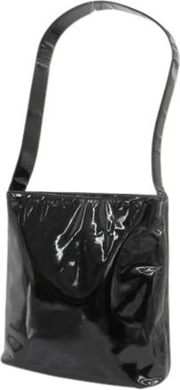 Prada Pre-owned Enamel Leren Schoudertas - Dames - Vintage Schoudertas - Zwart - ONE Size - Leer - Vintage