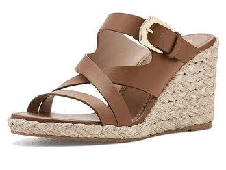 Stuart Weitzman Sai Espadrille Wedge Womens Wedge Shoes Boho Tan : 10.5 M, Leather