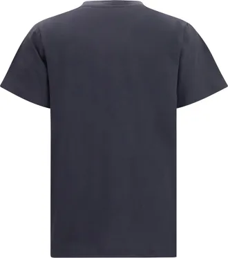 Ganni Womens Crewneck T-Shirt Phantom Cotton T-Shirts And Polos