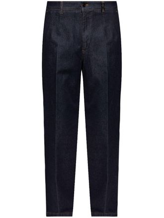 Dolce & Gabbana logo-plaque straight-leg jeans - Blue