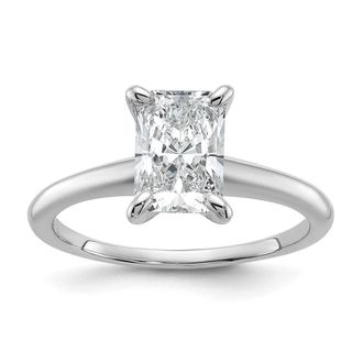 Diamond2Deal 14k White Gold 1 1/2 Ct Certified Lab Grown Diamond Solitare Engagement Ring