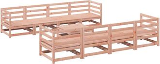 vidaXL Juego De Sof&aacute;s De Jard&iacute;n 9 Pzas Madera Maciza De Abeto Douglas Vidaxl