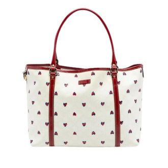 Gucci Pre-owned Tote Bags, female, White, Size: ONE SIZE Pre-owned Printed Coated Canvas Tote