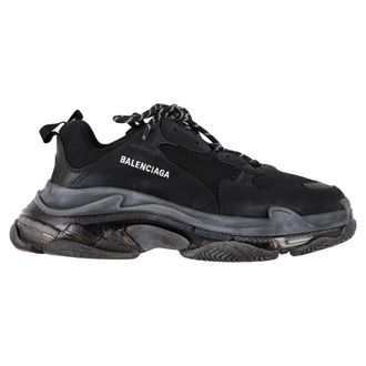 Balenciaga Balenciaga Triple S Heldere Zool Sneakers in Zwart Polyester