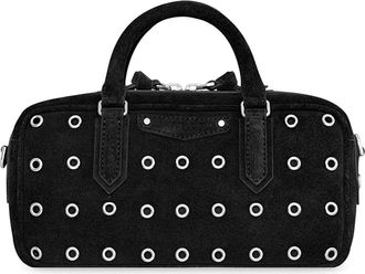 Rebecca Minkoff Industry Grommet Leather Bowler Bag in Black at Nordstrom