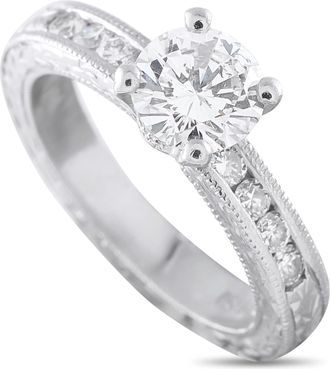 Luxury Bazaar Platinum 1.34ct Diamond Engagement Ring MF02-062626