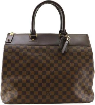 Louis Vuitton Pre-owned Greenwich PM Damier tote boston bag - Dames - Vintage Weekendtas - Bruin - ONE Size - Vintage