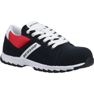 Dunlop Street Response Suede Mens Dark Blue/Red/White Safety Trainers - Size UK 12