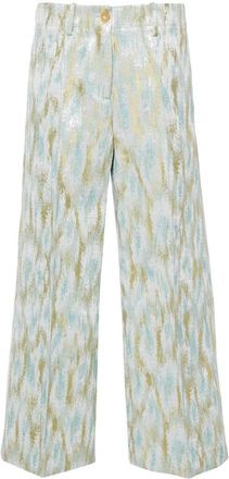 Erika Cavallini Semi Couture Womens Printed Cropped Trousers