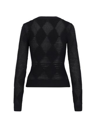 Balmain Womens Sweaters Black Viscose
