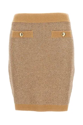 Elisabetta Franchi Ribbed Knit Wool Skirt