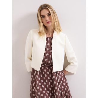 Phase Eight Catherine Collarless Jacket in Cream at Nordstrom, Size 12