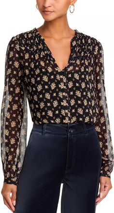 Paige Monika Blouse In Black Multi