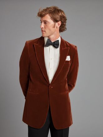 Oliver Brown Carlyle Jacket - Burnt Orange Velvet