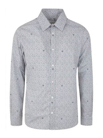 Maison Kitsun&eacute; Classic shirt in shield printed cotton