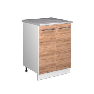 Vicco Mueble Bajo Para Fregadero Fame-line, Roble Dorado/blanco, 60 Cm, Vicco