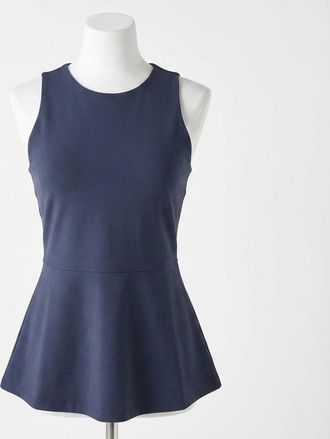 Spanx Active Peplum Tank In Dark Storm