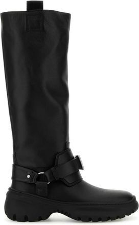 Burberry Stomp High Boots - Dames - Hoge Laarzen - Zwart - 40 EU - Leer - Schoenen
