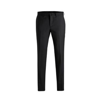 Jack & Jones Slim Fit Zwarte Broek Model 12141112 - Heren - Chinos - Zwart - M - Wol - Broeken