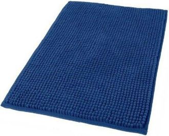 Trade Shop Trade Shop - Alfombra De Ba&ntilde;o Antideslizante 45 X 75 Cm Tela Azul 69866