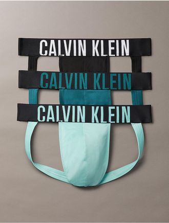 Calvin Klein Mens Intense Power Micro 3-Pack Jock Strap - Multi - XL
