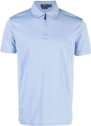 Polo Ralph Lauren short-sleeve cotton polo shirt - men - Spandex/Elastane/Cotton - M - Blue