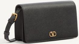 Valentino Garavani Mini Borsa A Spalla Vlogo Signature In Vitello Granato Donna NERO UNI