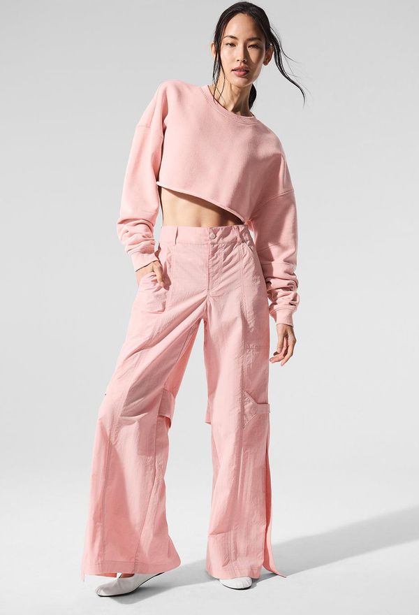 | High-Waist Voyager Trouser in Pink Quartz, Size: Small