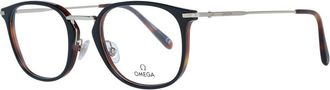 Omega Black Metal & Plastic Glasses Mens (Frames)