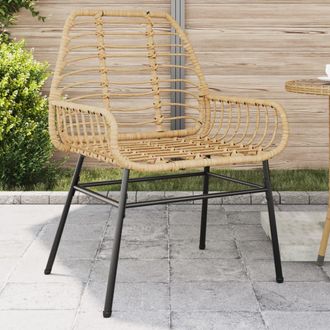 vidaXL Vidaxl - Sillones De Jard&iacute;n 2 Unidades Rat&aacute;n Sint&eacute;tico Marr&oacute;n