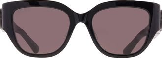 Balenciaga Grey Butterfly Ladies Sunglasses BB0323SK 001 55