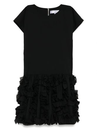 Comme Des Gar&ccedil;ons Abito con ruches - Nero