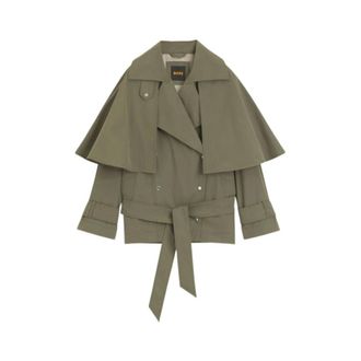 HUGO BOSS Dames, Mantels, Groen, Maat: L