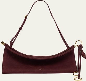 Alaia Le Click Medium Shoulder Bag in Suede