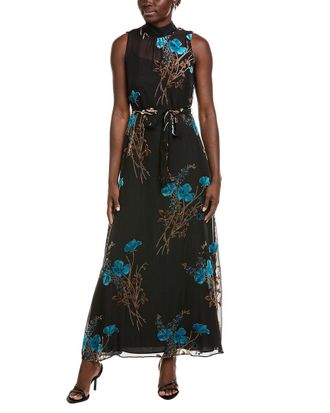 Julia Jordan Burnout Velvet Maxi Dress