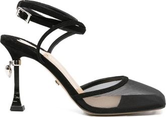 Mach & Mach Hart Mesh Hoge Hakken - Dames - Pumps - Zwart - 36 1/2 EU - Schoenen