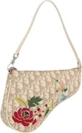 Dior Pre-owned Shoulder Bags, female, Beige, Size: ONE SIZE Pre-owned Vintage Hand Bag